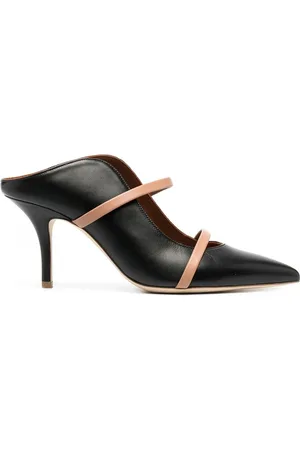 MALONE SOULIERS Sko, Dame, Sort, 36 1/2 EU, Læder, Sort Læder Stiletto Hæl Sko