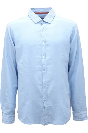 At.p.Co Skjorte, Herre, Blå, 3XL, Bomuld, Linned/Bomuld Skjorte A206Carl