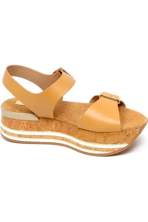 Hogan Sko, Dame, , 36 EU, Uld, Kork Sandal Sko med Spænde Detalje