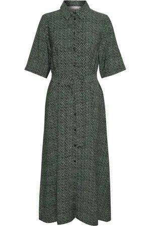 Karen by Simonsen Kjole, Dame, Grøn, L, Uld, Idakb Dress Kjoler