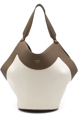 Khaite Taske, Dame, Flerfarvet, ONE SIZE, Uld, Stilfuld Ecru Skuldertaske med Pung