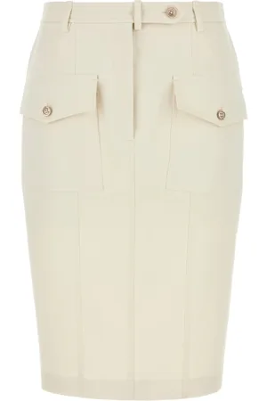 Tom Ford Nederdel, Dame, Hvid, 2XS, Uld, Stilfulde Nederdele til Kvinder