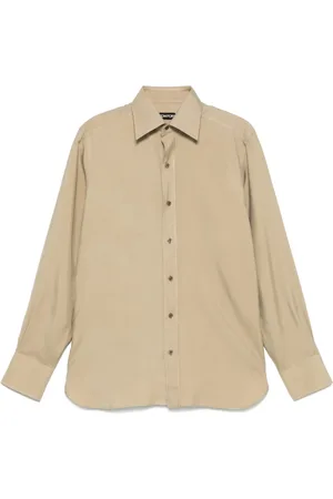 Tom Ford Skjorte, Herre, , L, Mandel Button-Up Skjorte