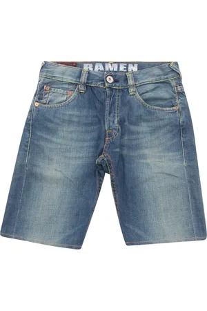 Evisu Shorts, Herre, Blå, W29, Denim, Bermuda Shorts i Blå Denim