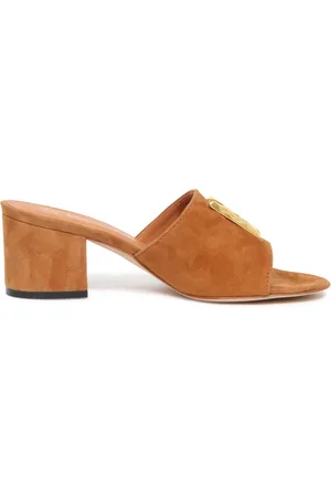 Via Roma Sko, Dame, Brun, 36 EU, Suede, Suede Sandal Made in Italy