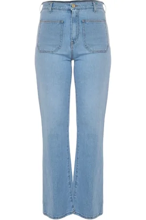 Kocca Jeans, Dame, Blå, W24, Flarede højtaljede jeans med forlommer