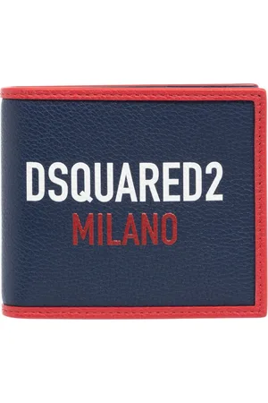 Dsquared2 Tilbehør, Herre, Blå, ONE SIZE, Læder, Multifarvet Milano Pung