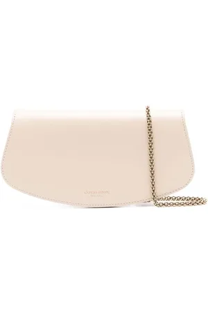 Giorgio Armani Taske, Dame, Grå, ONE SIZE, Uld, Taupe Grey Foldover Skuldertaske