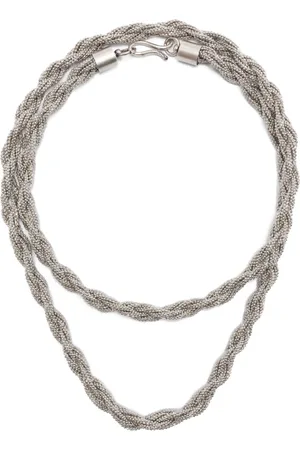 Fabiana Filippi Tilbehør, Dame, Grå, ONE SIZE, Ball Chain Twist Halskæde