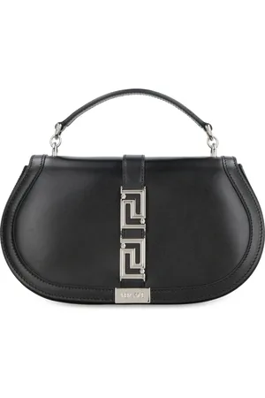 VERSACE Taske, Dame, Sort, ONE SIZE, Læder, Gudinde Læder Crossbody Taske
