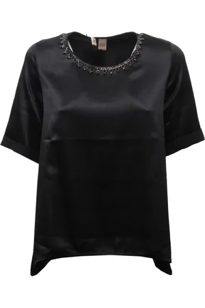 JIJIL Top, Dame, Sort, XS, Blank strass top lavet i Italien