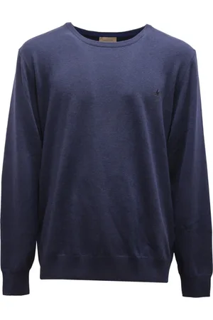 BROOKSFIELD Strik, Herre, Blå, 4XL, Uld, Uldtrøje i Moussaka Farve
