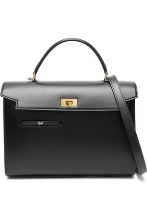 Anya Hindmarch Taske, Dame, Sort, ONE SIZE, Uld, Sort Twist-Lock Skuldertaske