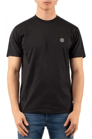 Stone Island Top, Herre, Sort, L, Bomuld, Afslappet Bomuld T-shirt