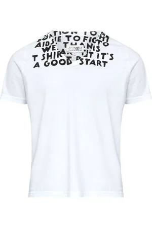 Maison Margiela Top, Herre, Hvid, S, Hvide V-hals T-shirts og Polos