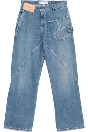 J.W.Anderson Jeans, Herre, Blå, W32, Bomuld, Twisted Workwear Jeans