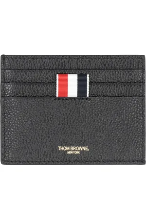 Thom Browne Tilbehør, Herre, Sort, ONE SIZE, Læder, Klassisk Læderkortholder