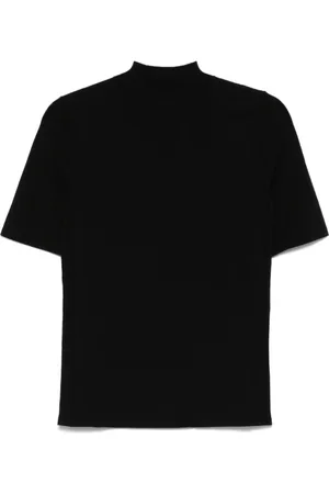 Calvin Klein Top, Dame, Sort, S, Polyester, Sort ribstrikket kortærmet sweater i sort