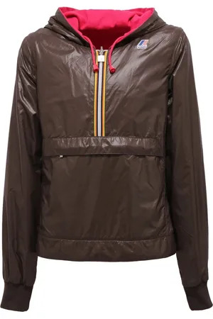 K-Way Jakke, Dame, Brun, S, Bomuld, Reversibel dobbelt ansigt jakke i fuchsia