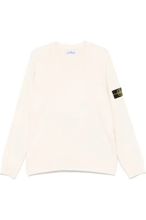 Stone Island Strik, Herre, , S, Bomuld, Ivory Sweater