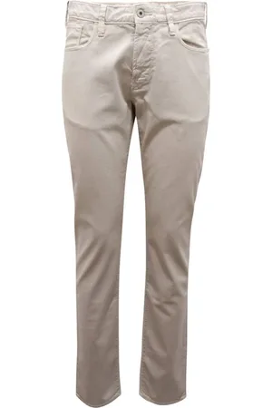 Emporio Armani Bukser, Herre, Grå, W30, Slim Fit Bukser i Lys Grå