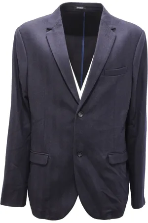 OFFICINA 36 Jakke, Herre, Blå, 3XL, Bomuld, Blå Pinstripe Jakke