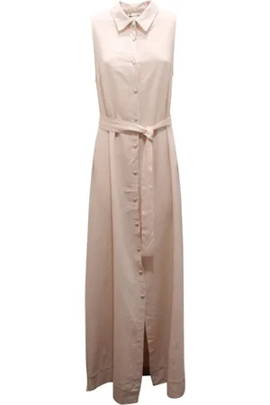 SANDRO FERRONE Kjole, Dame, , M, Linned, Linnedkjole Made in Italy