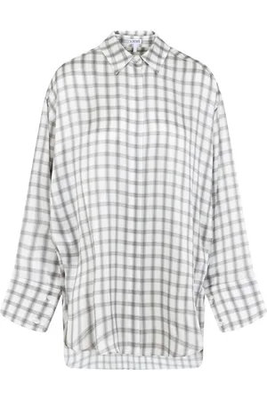 Loewe Bluser & Skjorter, Dame, Hvid, S, Hvid Silkeskjorte Elegant Stil