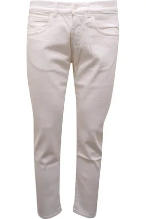 Nine In The Morning Jeans, Herre, Hvid, W32, Denim, Slim Rock Denim Bukser