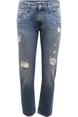 D.A. Daniele Alessandrini Jeans, Herre, Blå, W30, Italienske Couture Bukser Lavet i Italien