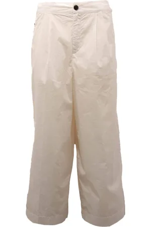 Woolrich Bukser, Dame, Hvid, S, Bomuld, Bomuld Popeline Bukser med Sidelommer