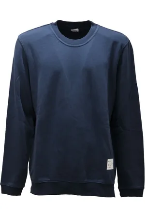 OFFICINA 36 Sweathshirts & Hoodies, Herre, Blå, 2XL, Bomuld, Italiensk bomulds sweater Mh370