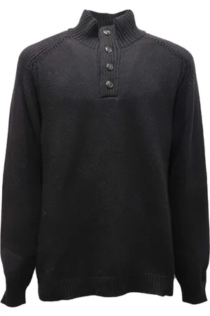 OFFICINA 36 Strik, Herre, Sort, 2XL, Uld, Uldbluse Made in Italy