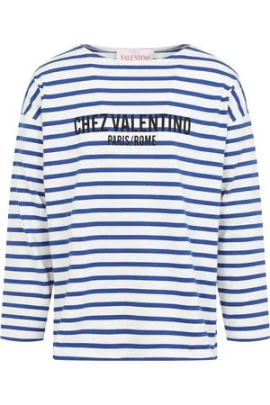 VALENTINO Top, Herre, Flerfarvet, S, Uld, Hvid T-shirt til stilfulde afslappede udflugter