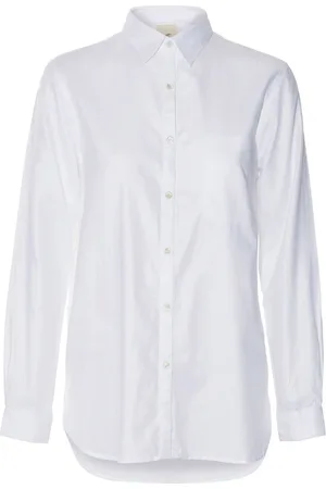 Heartmade Bluser & Skjorter, Dame, Hvid, XS, Bomuld, Klassisk Hvid Skjorte med Lange Ærmer