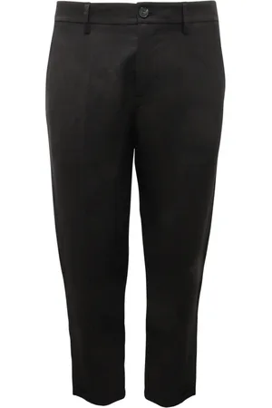 Patrizia Pepe Bukser, Herre, Sort, M, Linned, Linnedblandede Bukser Made in Italy
