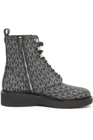 Michael Kors Sko, Dame, Sort, 37 1/2 EU, Anfibio Haskell Bootie Sort/Sølv Lynlås