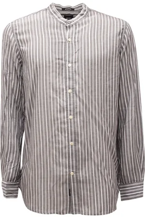 OFFICINA 36 Skjorte, Herre, Grå, 2XL, Uld, Grå Skjorte Limonar Coreana Stil
