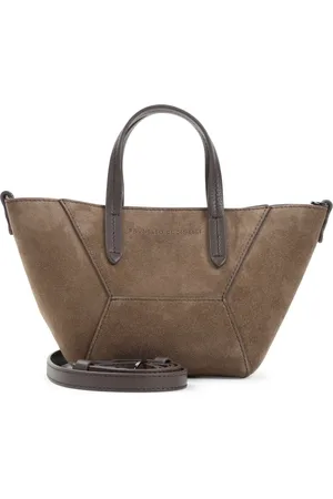 Brunello Cucinelli Taske, Dame, Brun, ONE SIZE, Uld, Skind Skuldertaske Nude & Neutrals