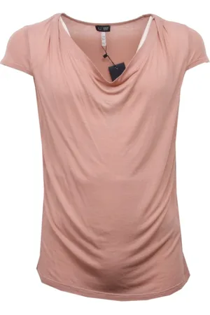 Emporio Armani Top, Dame, Lyserød, XS, Uld, Jeans skjorte med M22F T5 model