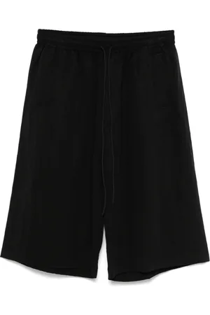 Y-3 Shorts, Dame, Sort, S, Uld, Sort Snørelukning Elastisk Talje Shorts
