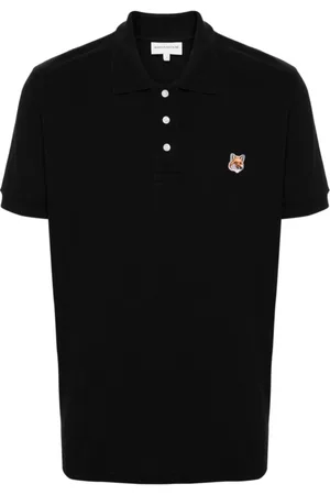 Maison Kitsuné Top, Herre, Sort, L, Bomuld, Sorte T-shirts og Polos med Rævemotiv