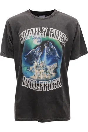 Family First Top, Herre, Sort, M, Vintage Glitter T-shirt Sort Print
