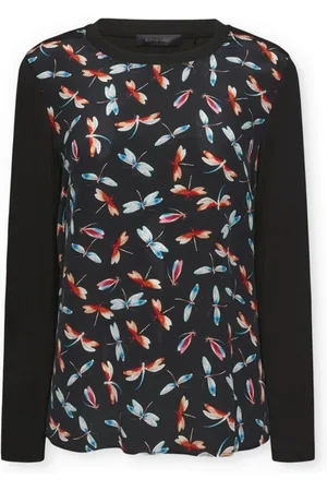 Elena Miro Top, Dame, Flerfarvet, M, Satin, T-shirt lavet af to med tryk