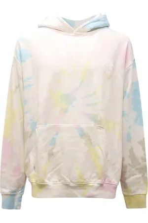 Family First Sweathshirts & Hoodies, Herre, Flerfarvet, L, Tie Dye Hoodie Lavet i Italien