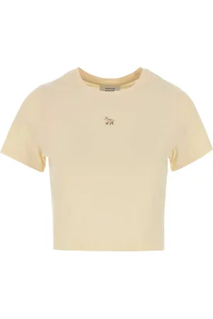 Maison Kitsuné Top, Dame, Gul, S, Bomuld, Pastel Pink Bomuld T-Shirt