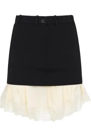 Balenciaga Nederdel, Dame, Flerfarvet, XS, Uld, Sort Uld Nederdel