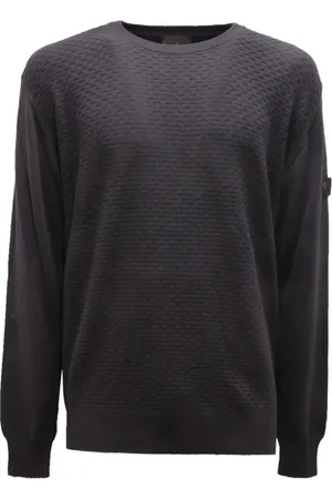 Peuterey Strik, Herre, Blå, 2XL, Bomuld, Shipka Bomuld/uld Sweater