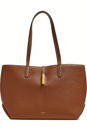 DeMellier Taske, Dame, Brun, ONE SIZE, Uld, Brun Læder Skuldertaske med Magnetisk Lukning