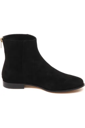 Jimmy Choo Sko, Dame, Sort, 35 EU, Sort Ruskind Flad Støvle Sko
